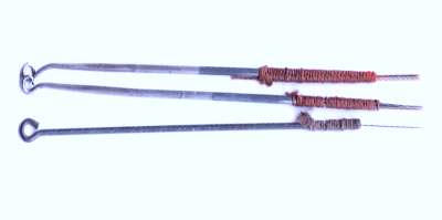 tattoo needles tied with cotton