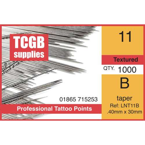 Loose Needles 11 B Taper Textured  Per 1000
