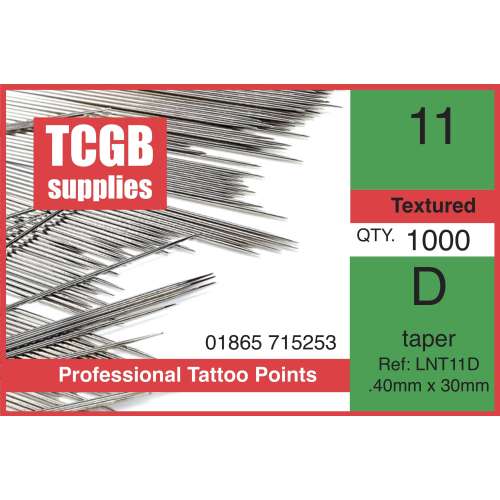 Loose Needles 11 D Taper Textured  Per 1000