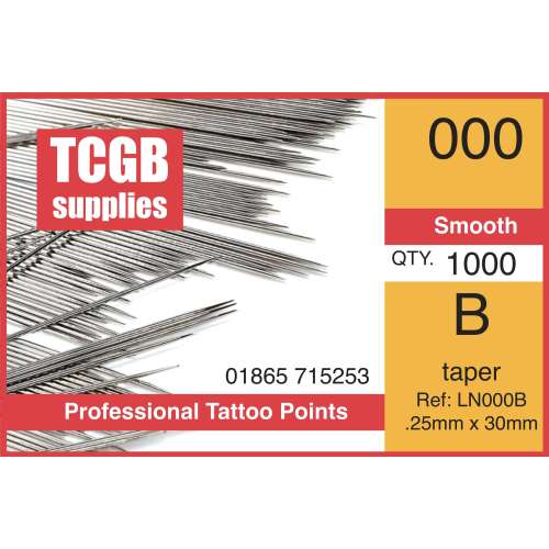 Loose Needles 000 B Taper Per 1000
