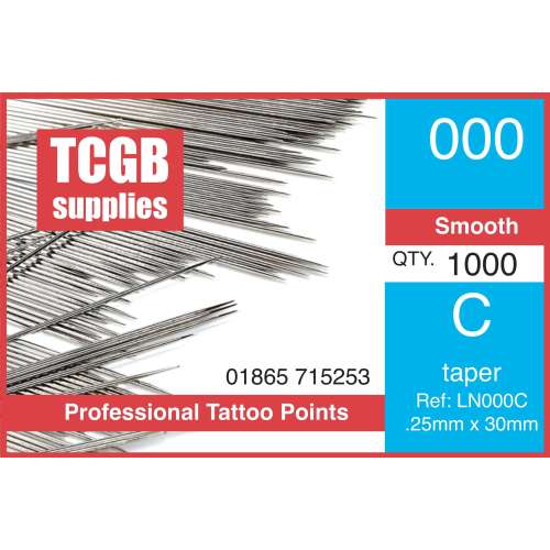 Loose Needles 000 C Taper Per 1000