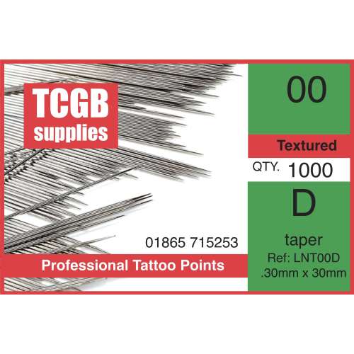 Loose Needles 00 D Taper Textured  Per 1000