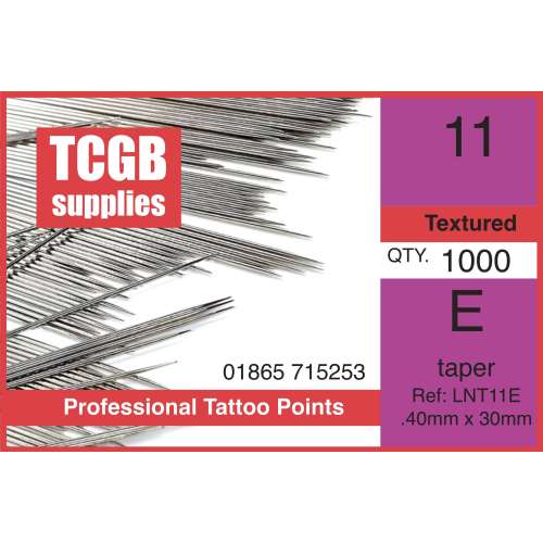 Loose Needles 11 E Taper Textured  Per 1000