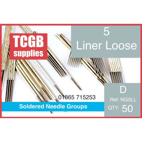 5 Liner Pre Soldered Needle Groups Per 50