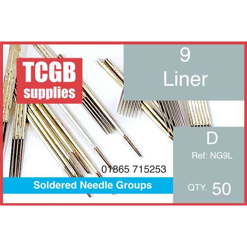 Pre Soldered Needle Groups 9 Liners  Per 50