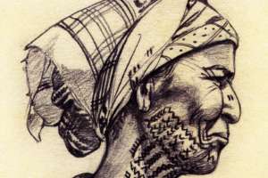 Berber Woman Tattooed Face
